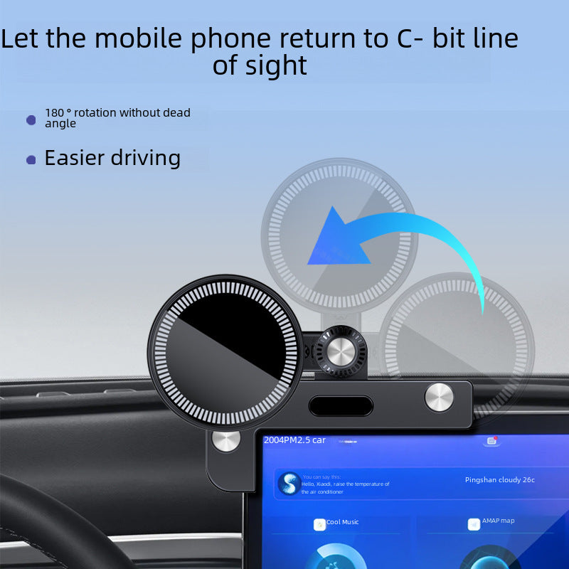 Applicable model3/Y Tesla car phone holder magsafe magnetic suction 360 degrees adjustable screen bracket