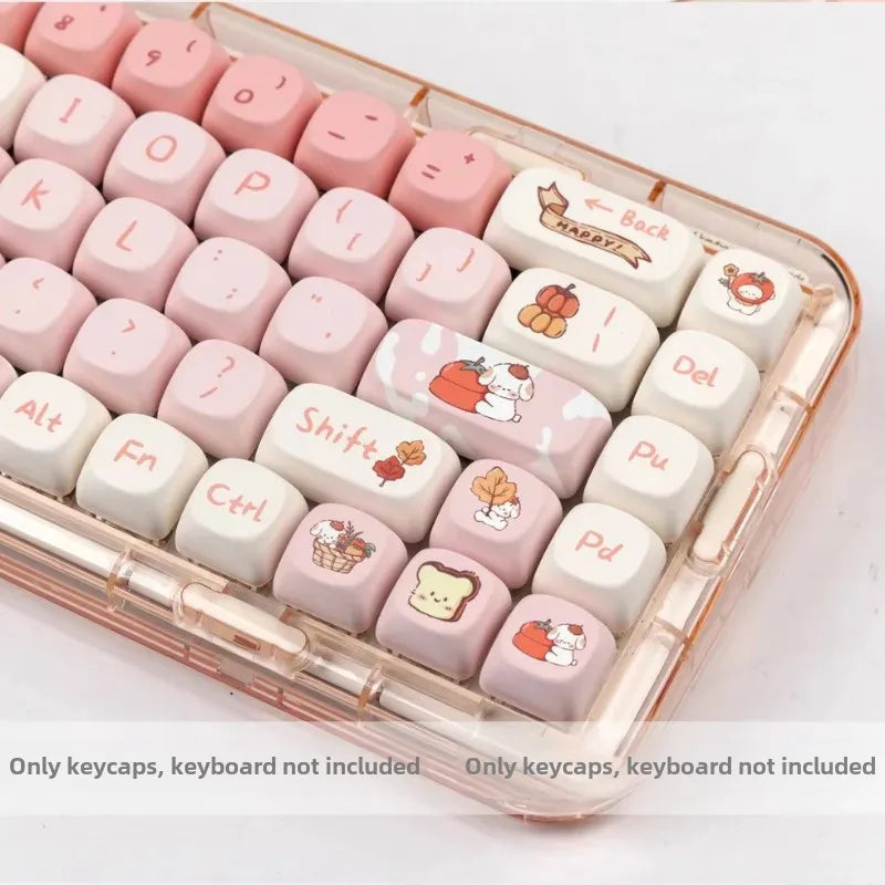 Autumn puppy key cap MOA height PBT key cap five-sided sublimation coeco customized personality full set key cap