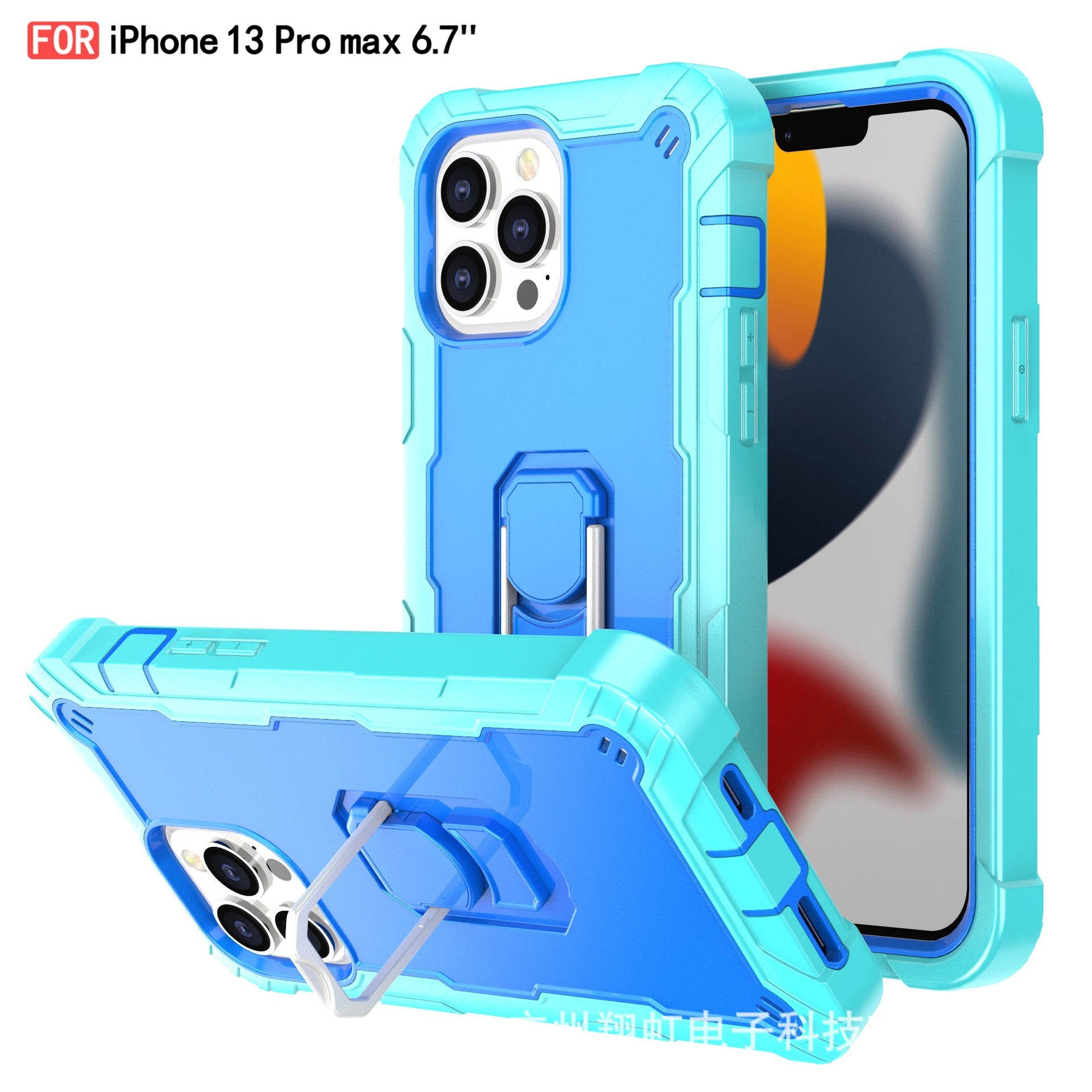 Applicable to iphone13 Pro max 6.7 mobile phone silicone soft case drop-resistant apple 13 bracket mobile phone protective case