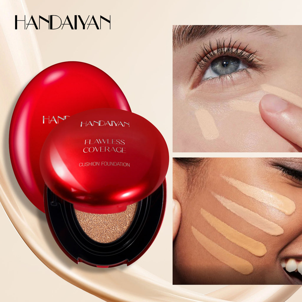 In stock cushion liquid foundation 5-color oval red shell handaiyan clear natural concealer repair cross-border liquid foundation