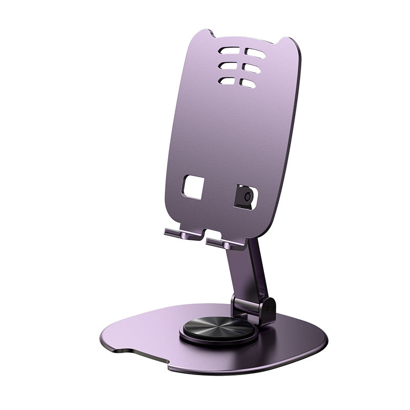 All-metal mobile phone stand tablet rotatable decompression multifunctional folding hollow heat dissipation lazy desktop stand wholesale