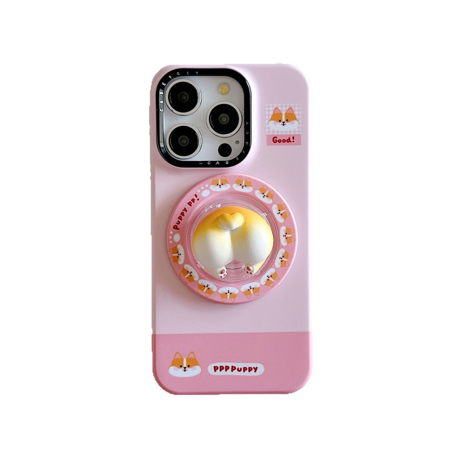 Cute pig Corgi Butt Bracket for iPhone16 Apple 15ProMax/14/13 phone case New