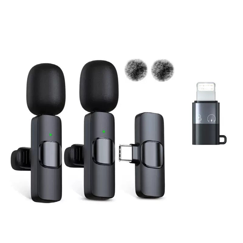 K1K9pro wireless lavalier microphone outdoor mobile live streaming microphone mini noise reduction collar clip microphone