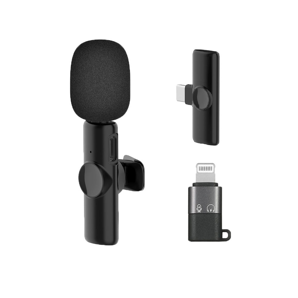 SOURCE manufacturer wireless collar clip microphone K11 automatic noise reduction wireless microphone one for two live stream microphone