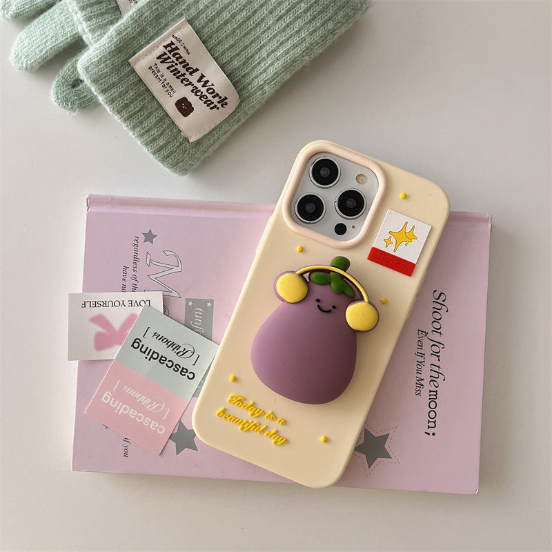 Cartoon jellycat fruit bracket for iPhone16 Apple 15ProMax/14/13 phone case New