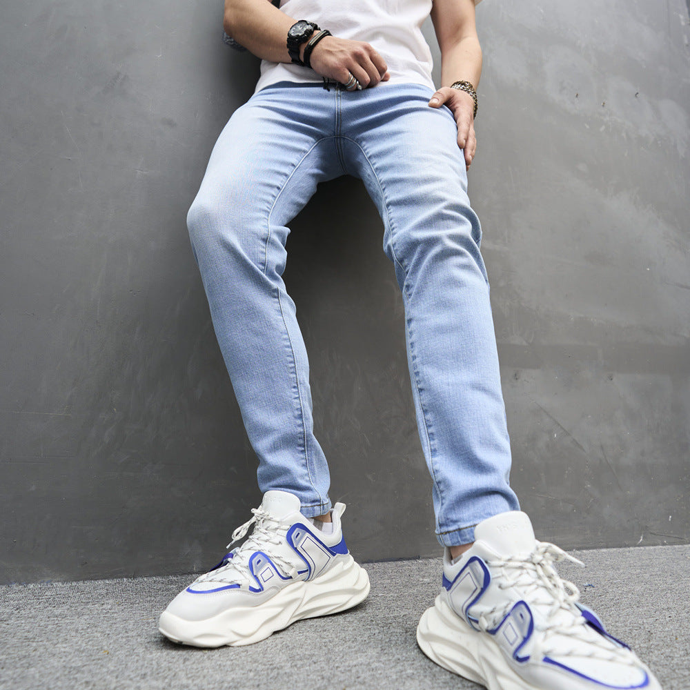 2023 cross-border new arrival men's jeans skinny cotton stretch men's jeans men's jeans