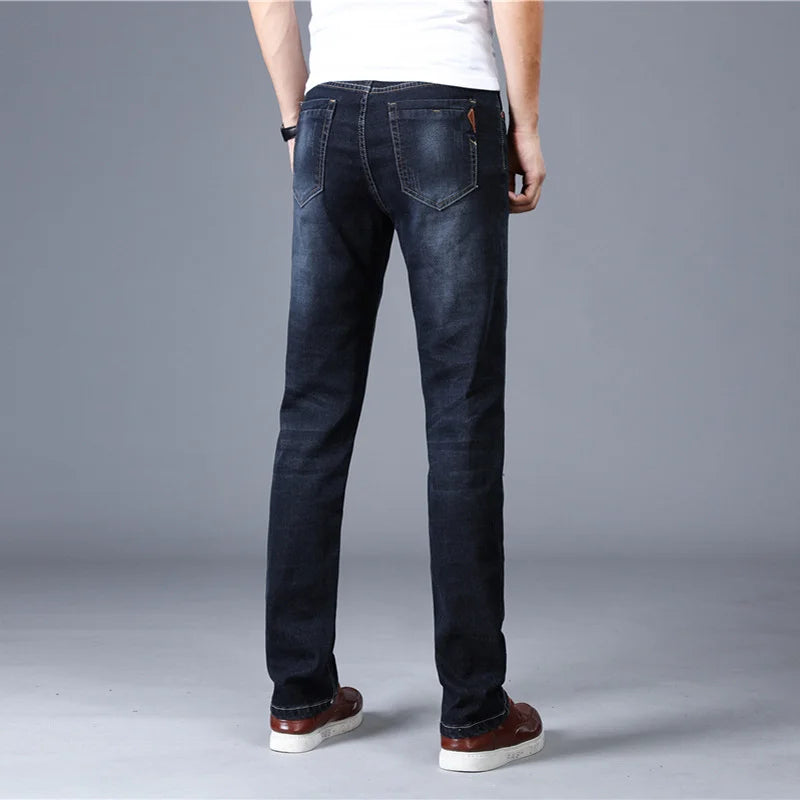 Fashion brand new jeans men's slim fit soft men's jeans men's jeans men's straight elastic trousers wholesale