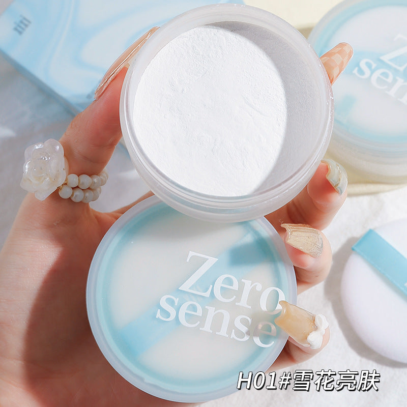 XIXI fog light Face Powder Finishing Powder calm makeup and oil controlling long lasting smear-proof makeup non-khaki waterproof sweat-proof powder