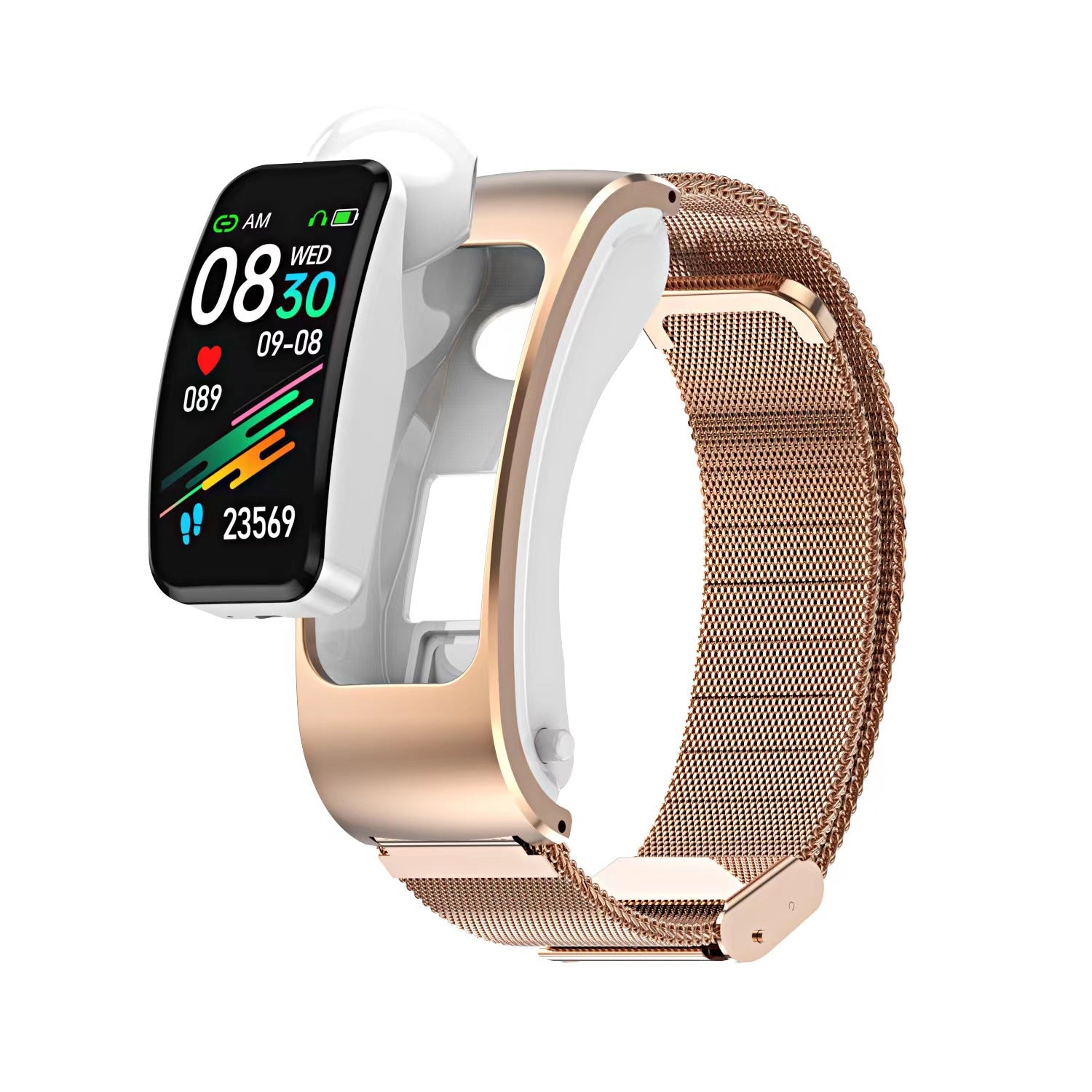 K60 smart bracelet call listening to music AI voice hard head in-ear headset 1.08 HD color screen address book synchronization