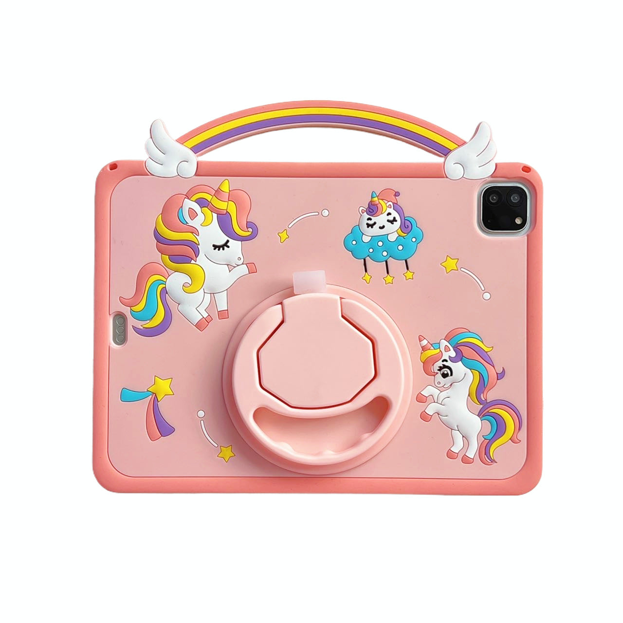 Colorful unicorn ipad10 tablet protective case 360 rotating bracket mini6 cartoon air3 drop-resistant applicable