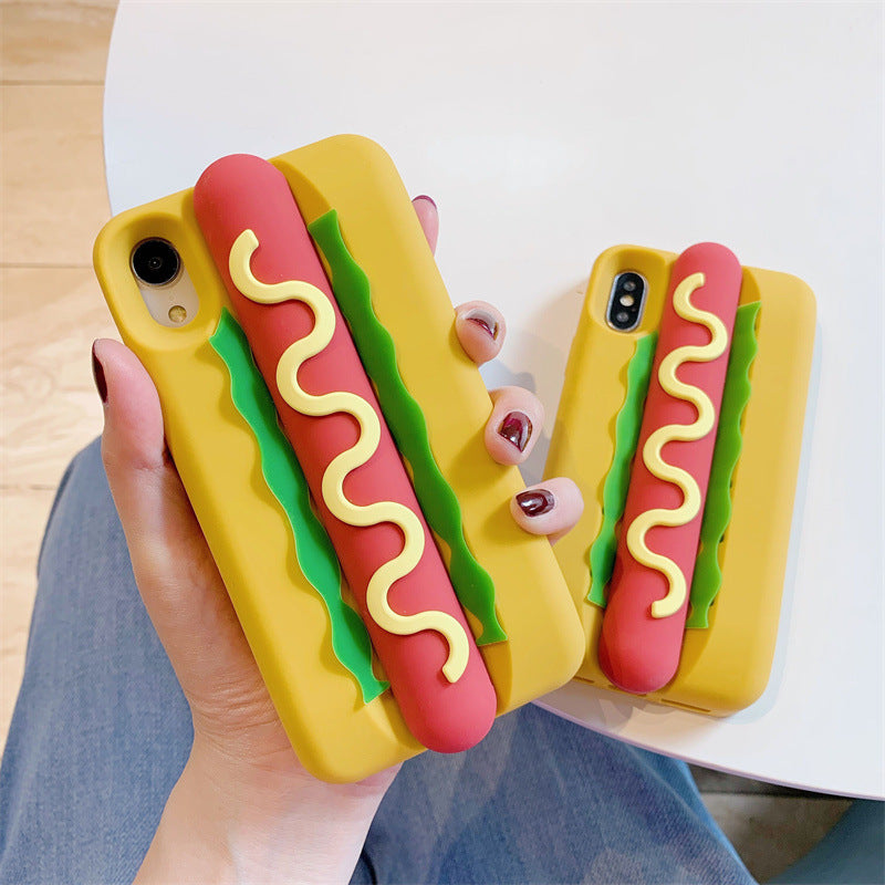 Creative three-dimensional sausage hot dog iPhone16 Apple 15 suitable for 13/14pro max phone case phone case 11
