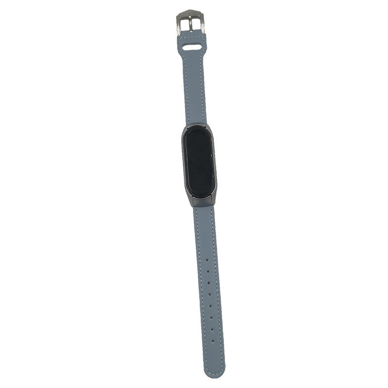 New applicable mi bracelet 5/6 7 case universal leather pure color all-matching fashion men and women bracelet watch strap