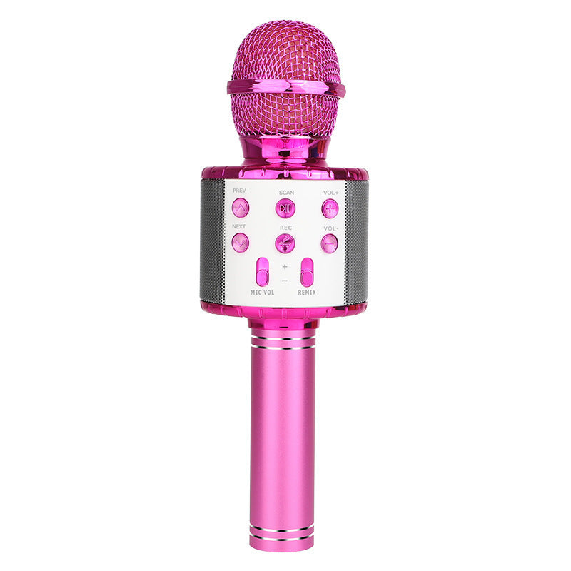 Cross-border direct supply WS858L wireless Bluetooth mobile phone karaoke capacitor microphone stereo microphone integrated live streaming equipment