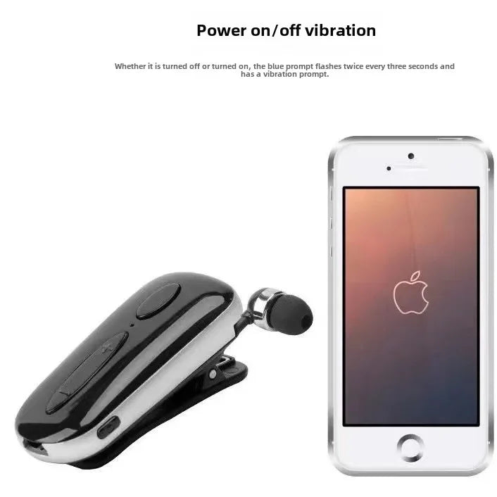 Amazon cross-border foreign trade K36 Business Sports single-ear telescopic cable call vibration broadcast Bluetooth headset