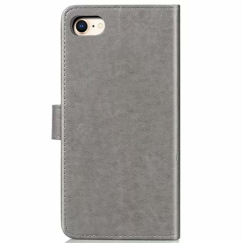 Foreign trade applicable to Google pixel 3 4 3a 4a xl lucky four-leaf clover flip wallet lanyard leather case