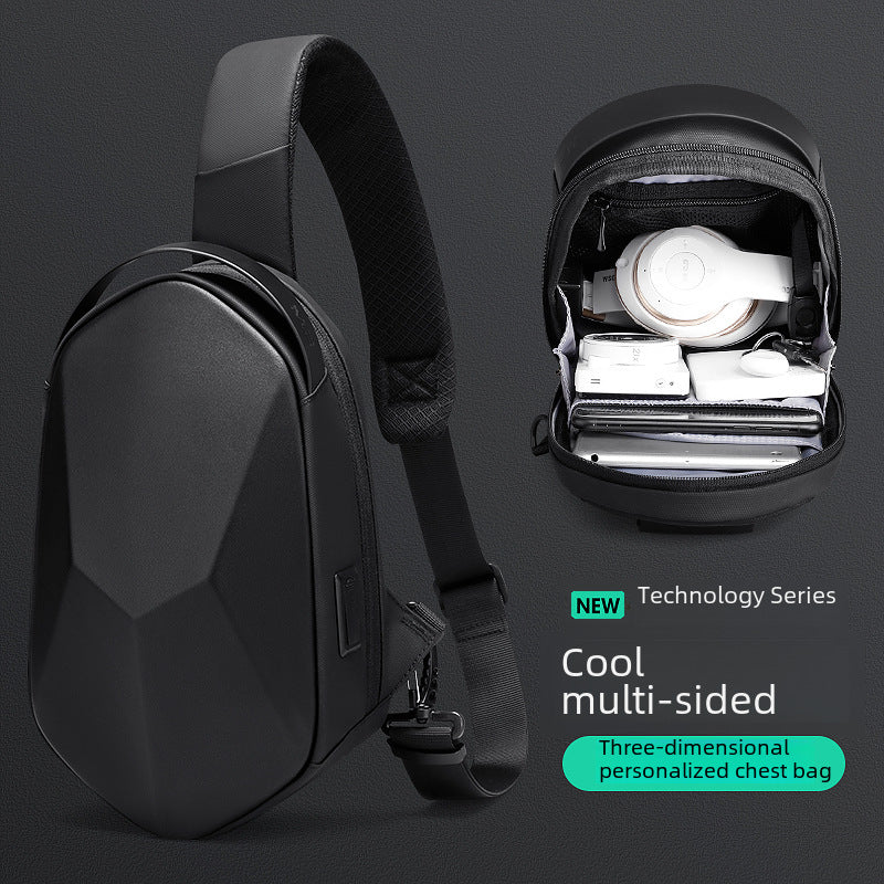 Mark Ryden new crossbody chest bag black men's shoulder bag 3D special shoulder bag casual fashion Men's bag