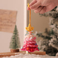 Exclusive for cross-border plush Christmas pendant wool crocheted Christmas tree small ornaments Christmas decoration automobile hanging ornament