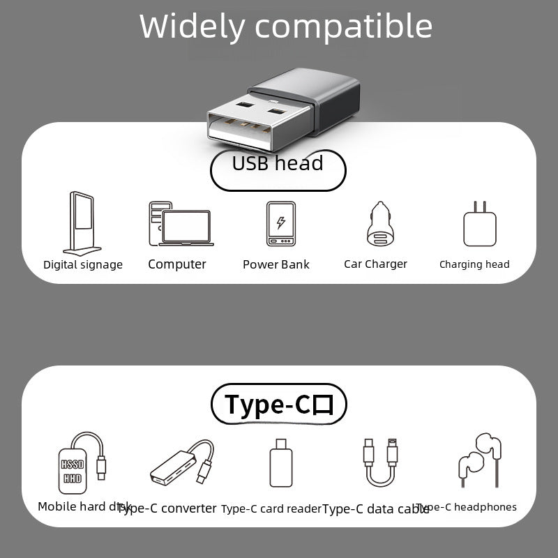 Cross-border USB to typec mobile phone adapter OTG adapter for Apple ipad Huawei Samsung Google