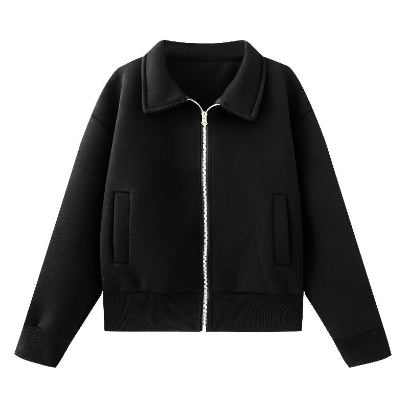 European and American Foreign trade wholesale 2025 new spring and autumn women's clothing diving suit fabric effect pilot jacket coat for women