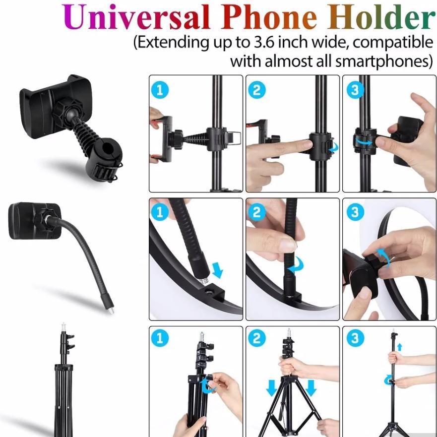 Exclusive for cross-border 10/12-inch RGB video live streaming fill light ring light beauty ring photography light in stock