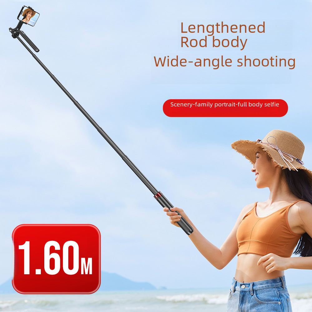 P185MINI aluminum alloy quadripod shelf Bluetooth selfie stick universal phone live broadcast floor stand handheld stabilizer