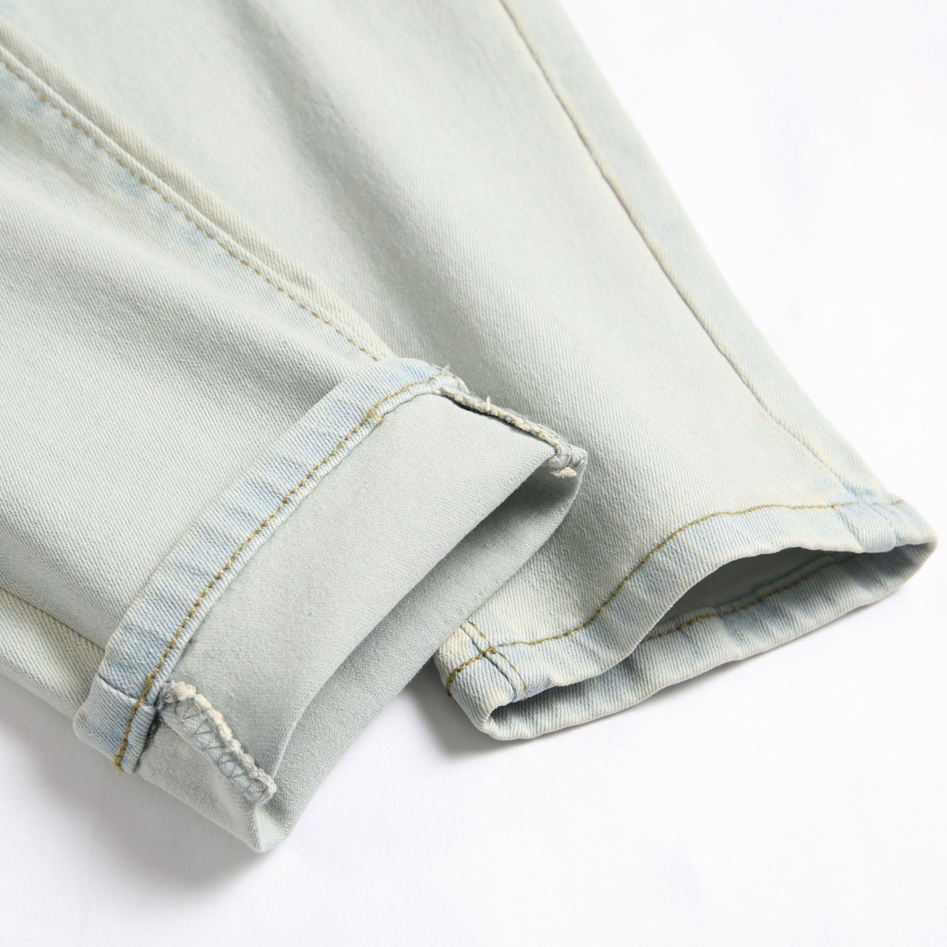 Foreign trade men's jeans high elastic ripped slim jeans men AliExpress men's jeans