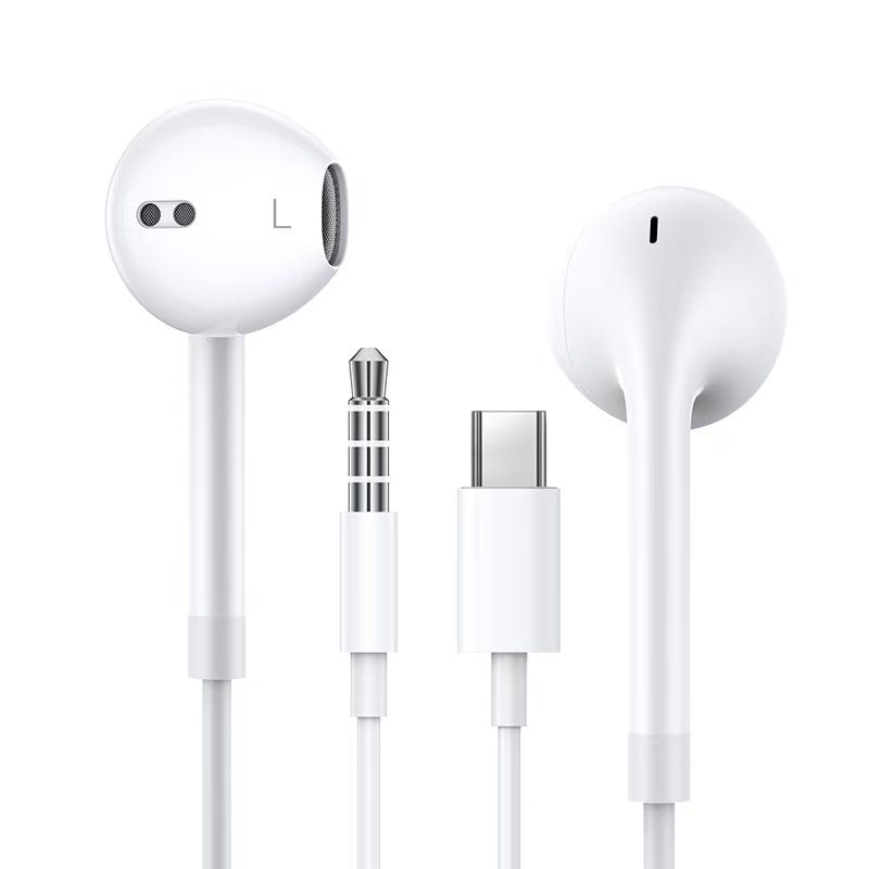 Applicable to Apple 15-16 mobile phone drive-by-wire headset type c interface universal headset support call listening to songs
