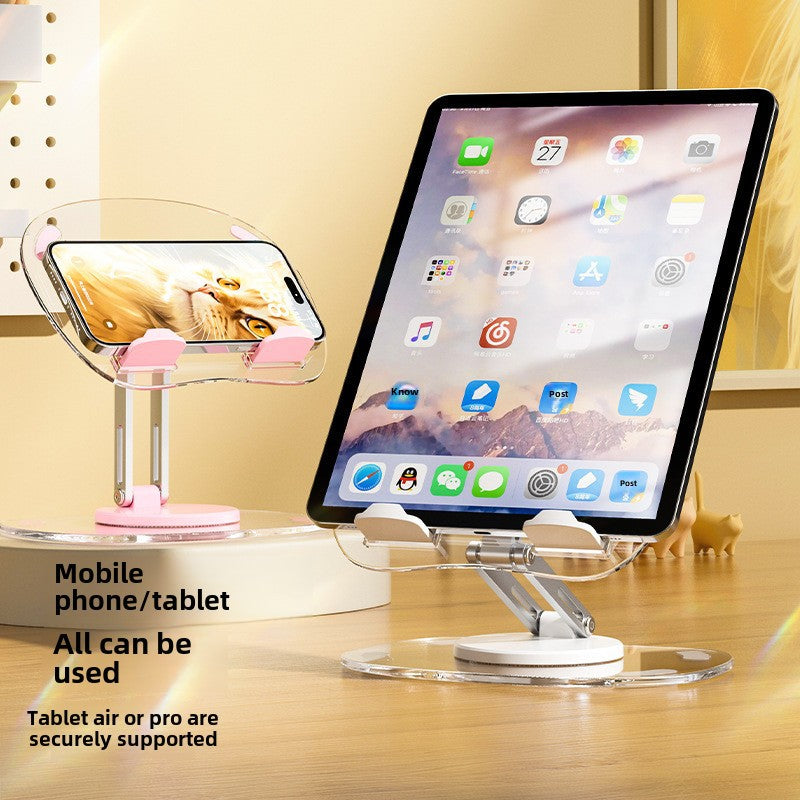 New product creative tablet computer stand rotating aluminum alloy desktop stand foldable lifting lazy phone holder