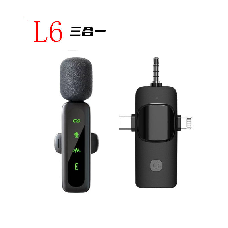 [Factory in stock] wireless microphone K1/K9/K6 plug-and-play intelligent noise reduction live broadcast collar clip microphone