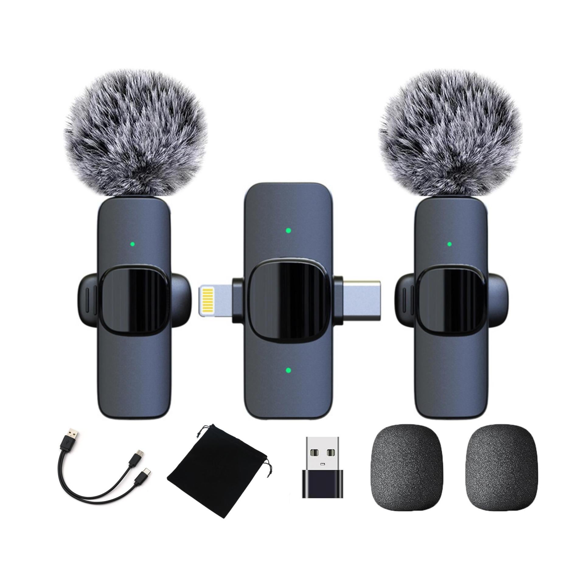 Wireless collar clip microphone K1 two-in-one live broadcast short video shooting radio noise reduction recording Wireless Mini