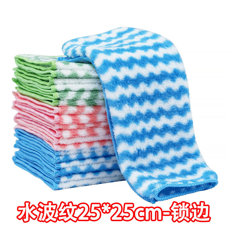 Cationic rag for kitchen dishcloth lazy man absorbent lint-free oil-free scouring pad to clean a table Rag
