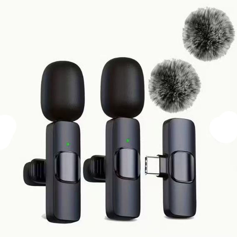 K1K9pro wireless lavalier microphone outdoor mobile live streaming microphone mini noise reduction collar clip microphone