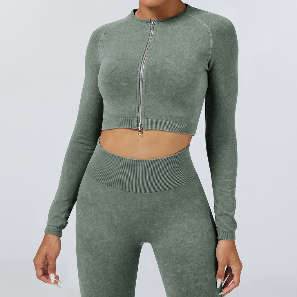 European and American Autumn Winter Tight Sports Set