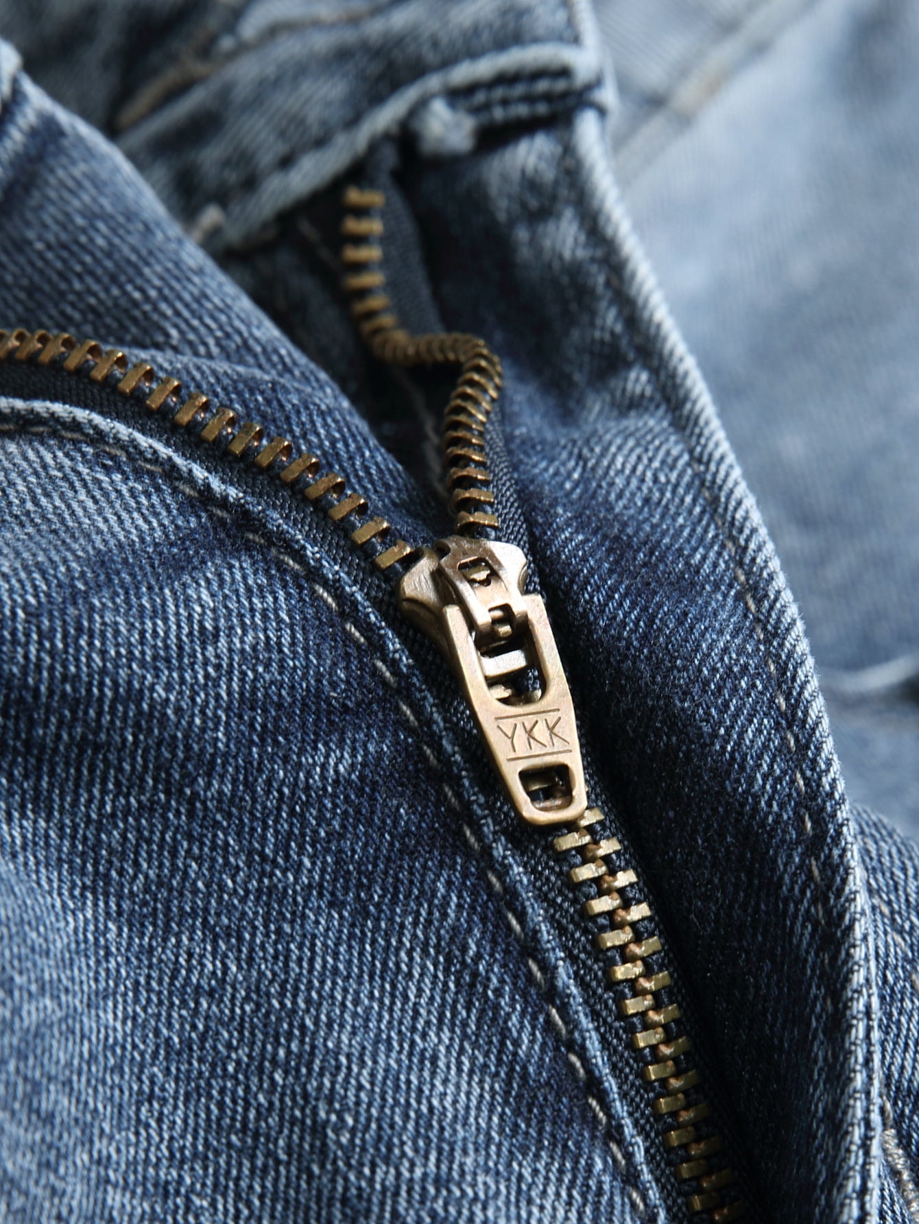 Foreign trade men's jeans stretch ripped slim jeans men