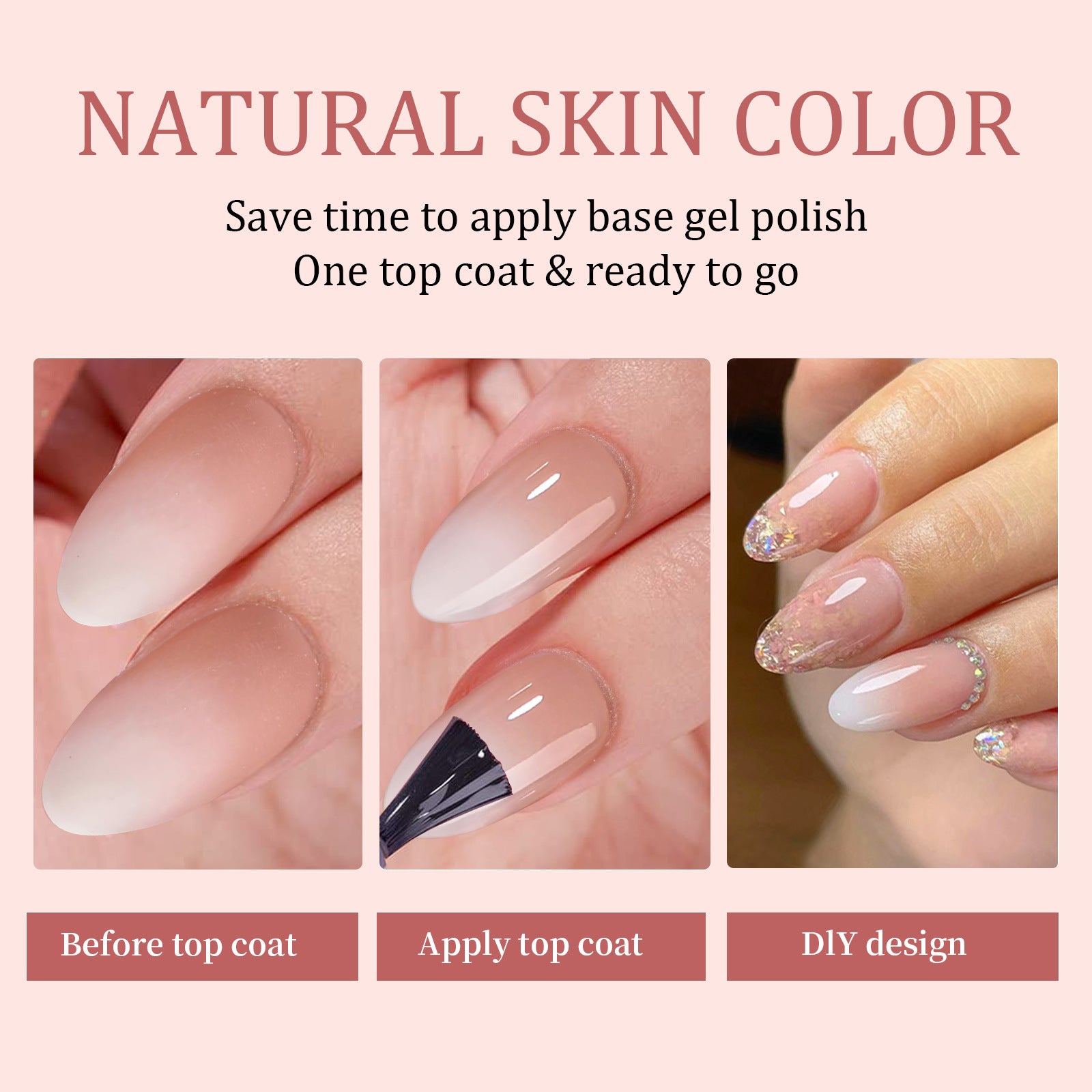 Cross-border nail wear nail gradient seamless wear nail detachable nail French wear nail fake nail patch