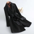 Quality 2022 winter Hong Kong style artistic retro super long sleeve pile collar women's woolen coat factory wholesale