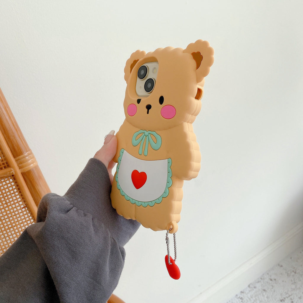 Suitable for Apple 16promax lying butter bear phone case iPhone15/14/13/12pro fun shell