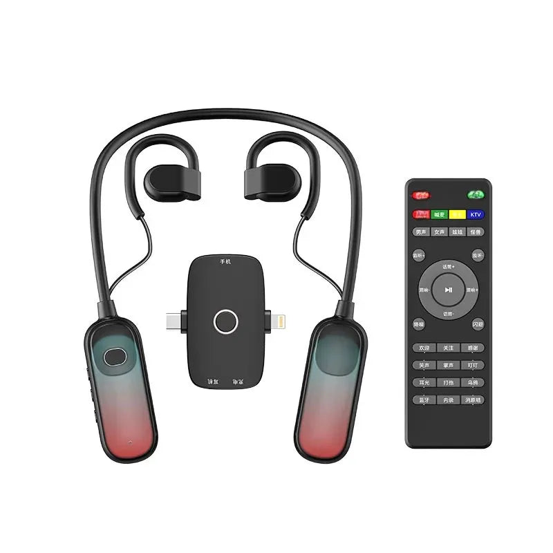 Cuckoo G10 sound card earphone integrated Internet celebrity wireless halter open outdoor professional singing microphone equipment