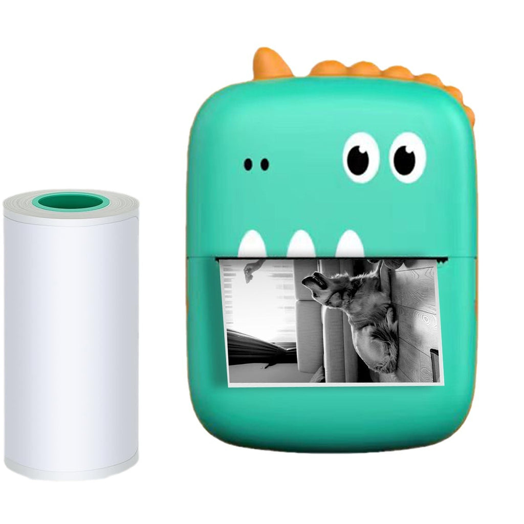 New cross-border A8 little dinosaur mini convenient printer ink-free printing Bluetooth connection thermal printer wholesale