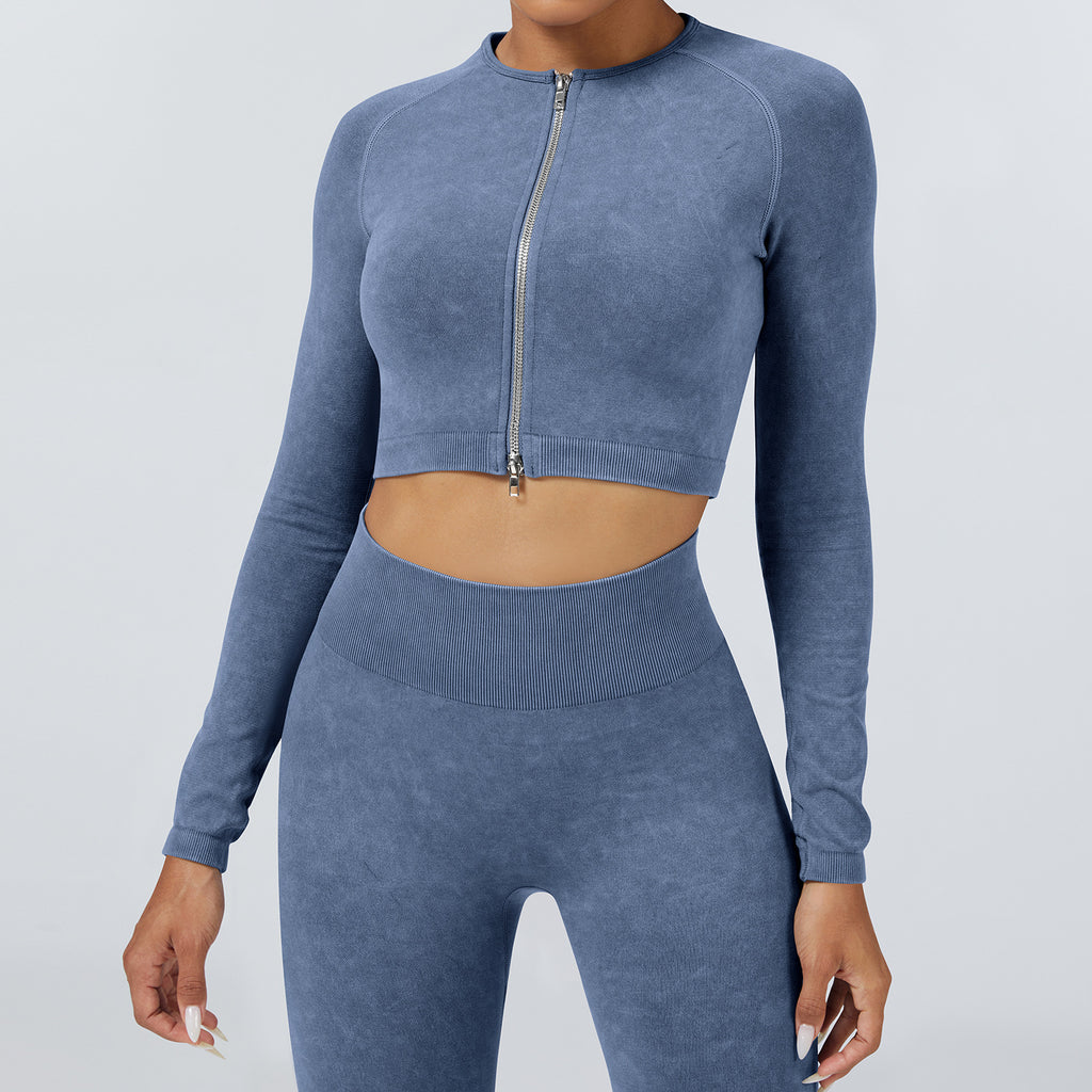 European and American Autumn Winter Tight Sports Set