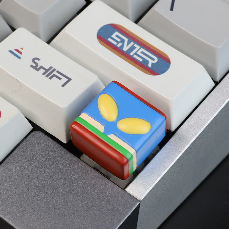 Yeyuan family crayon Xiaoxin unique keycap resin cross mechanical key cap cute single 3D Three-Dimensional Key cap