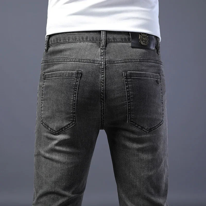 Spring and Autumn New elastic men's jeans slim men's jeans men's European fashion brand long pants 212