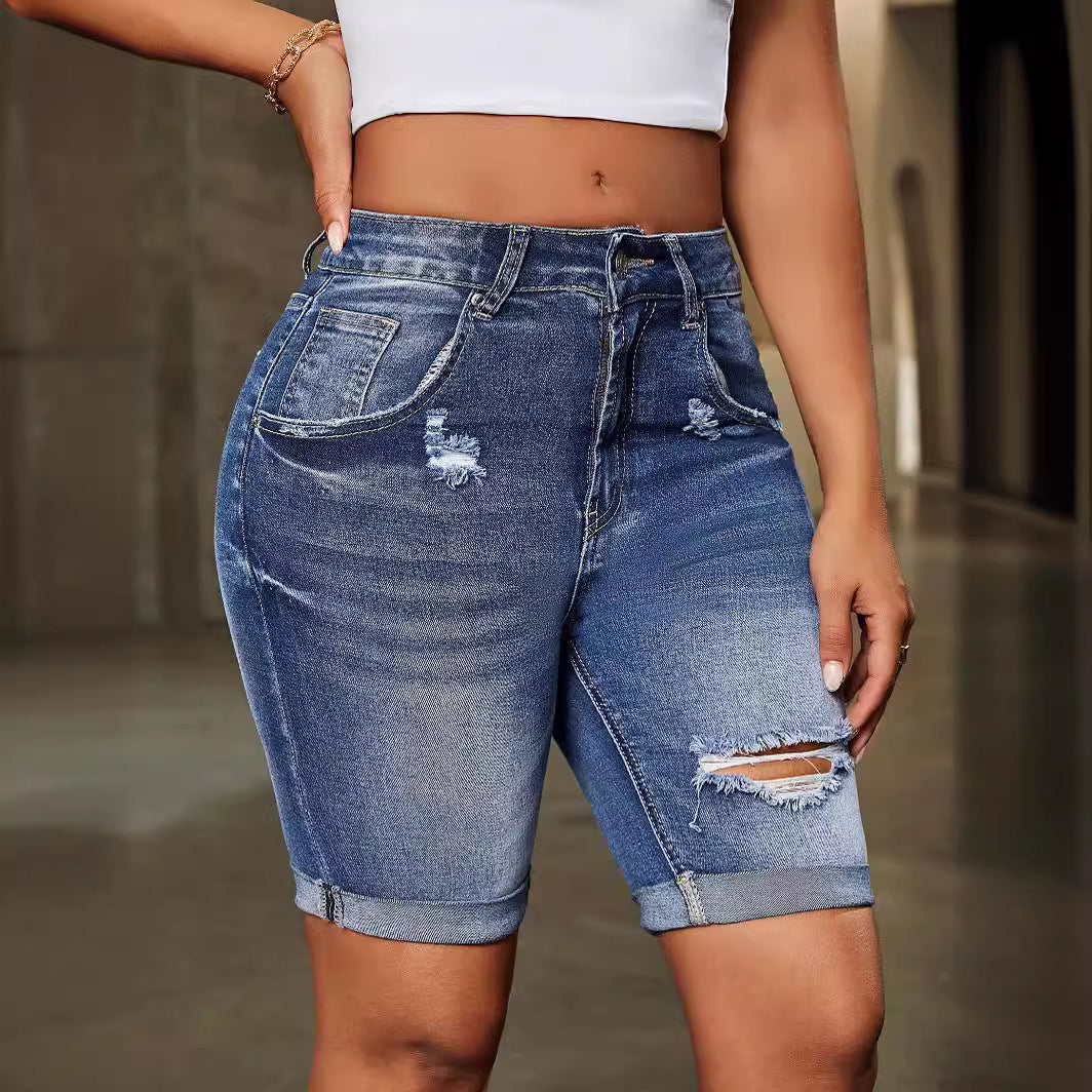 Amazon AliExpress women's jeans high waist wash jeans high waist comfort slim fit stretch jeans
