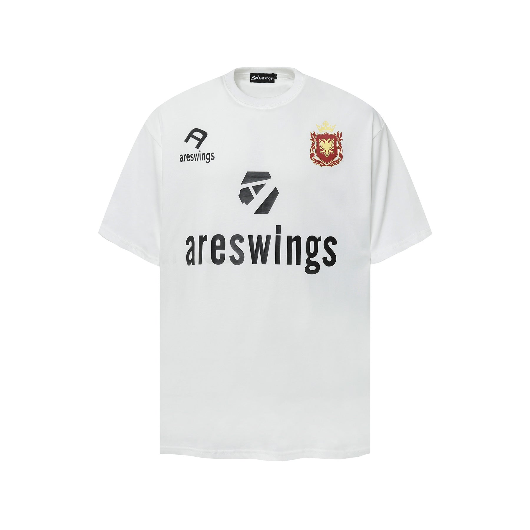 Areswings American sports style digital printing heavy short-sleeved T-shirt men's trendy loose short-sleeved 2874