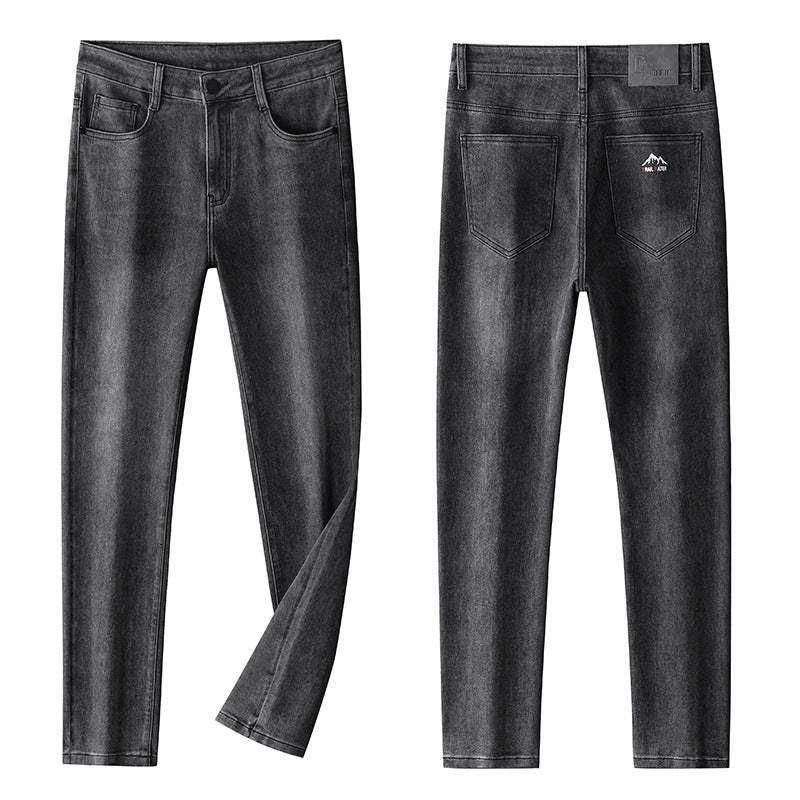 Fengshe men's wear/Spring and Autumn New stretch men's jeans pencil pants light business slim fit men's jeans