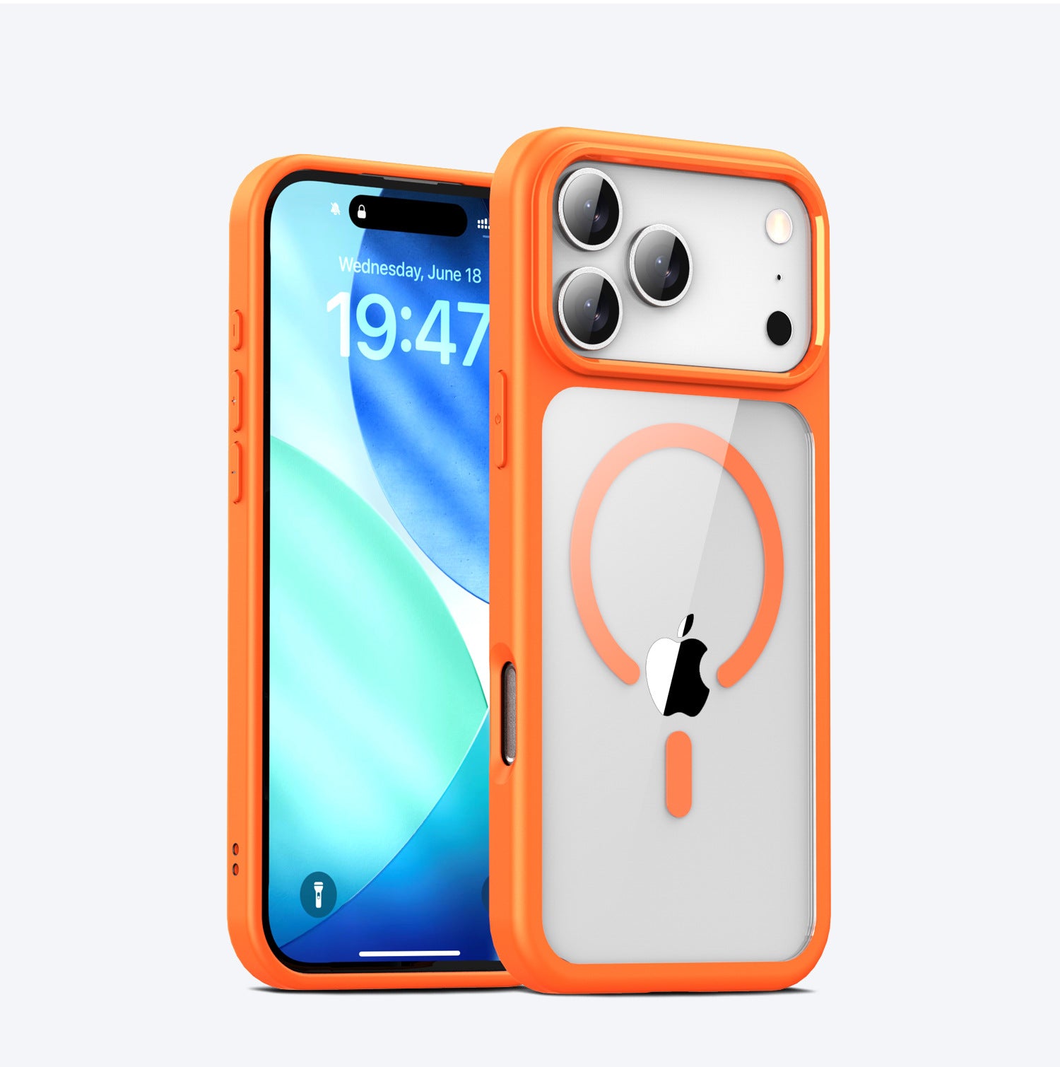 New mobile phone shell for iPhone transparent phone case for iPhone17promax drop-proof soft edges hard shell all wrapped