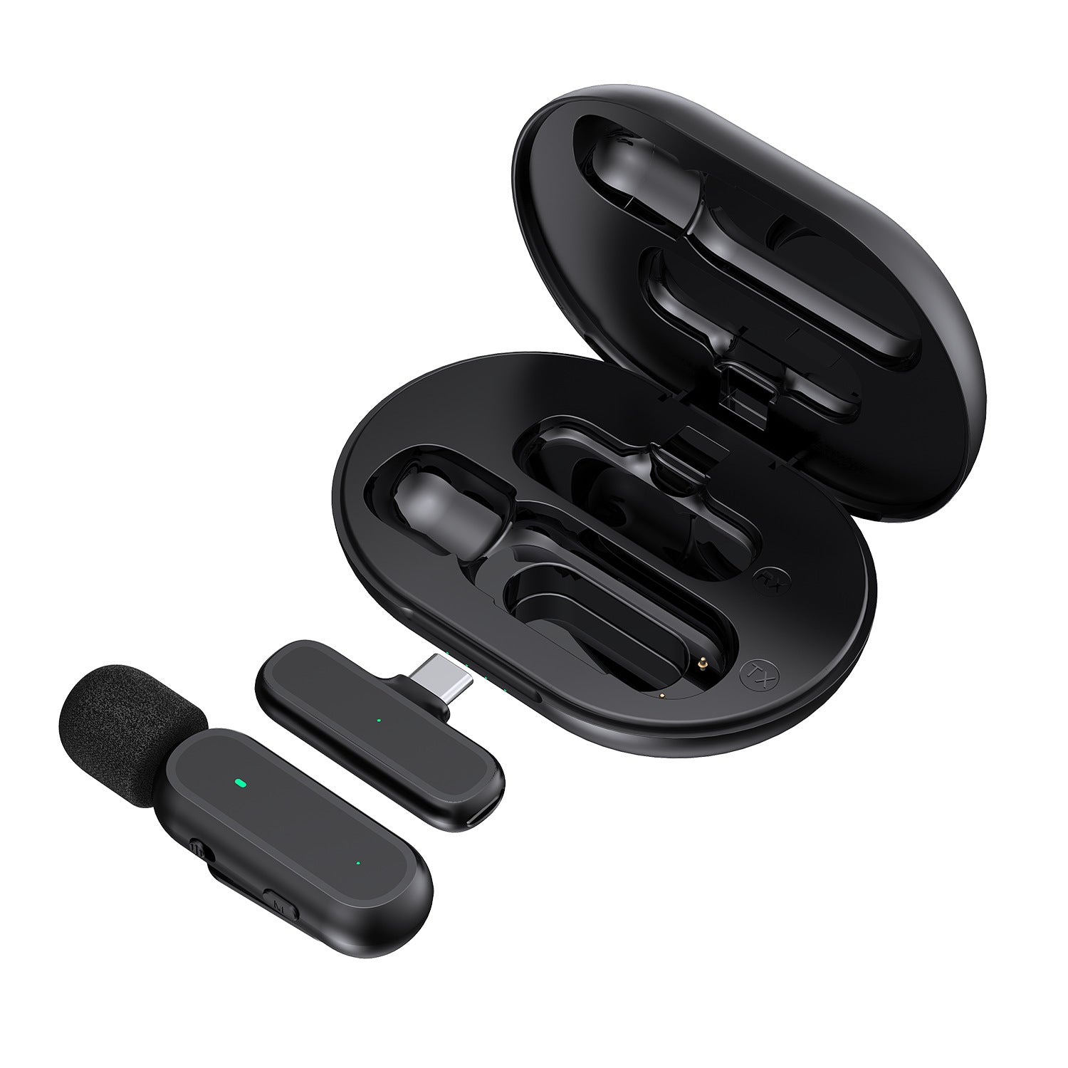 Cross-border wireless collar clip microphone mobile phone outdoor live broadcast computer radio noise reduction Bluetooth 2.4g Mini small microphone