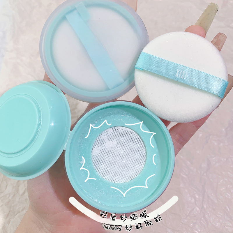 XIXI fog light Face Powder Finishing Powder calm makeup and oil controlling long lasting smear-proof makeup non-khaki waterproof sweat-proof powder