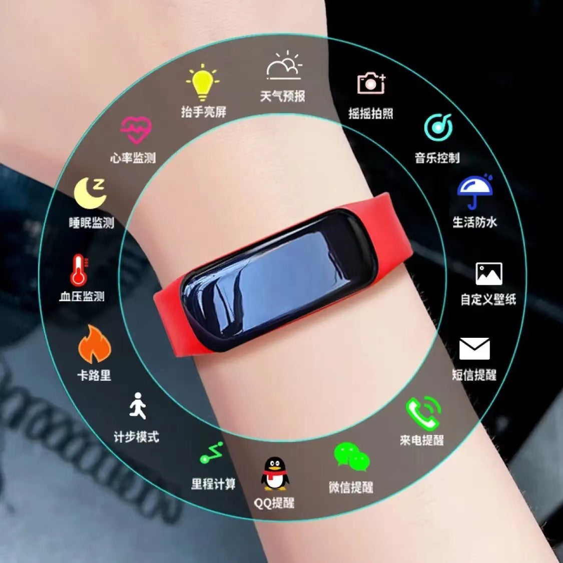 Waterproof Bluetooth Smart Watch – Step Counter, Alarm & Couples Design