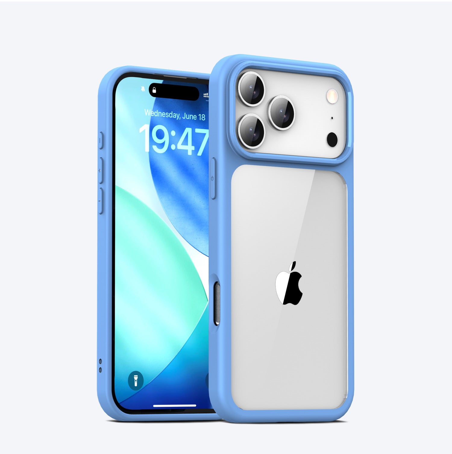 New mobile phone shell for iPhone transparent phone case for iPhone17promax drop-proof soft edges hard shell all wrapped